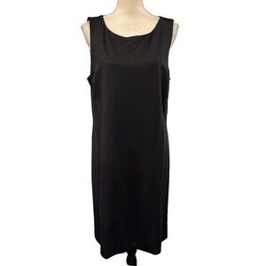 JudyP Dress Womens XL Black Midi Jersey Knit Capsule Minimalist Basic Neutral‎